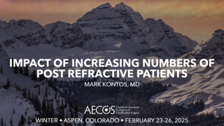 Impact of Increasing Numbers of Post Refractive Patients